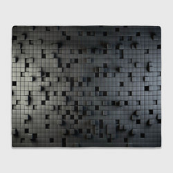 Плед флисовый Digital pixel black, цвет: 3D-велсофт