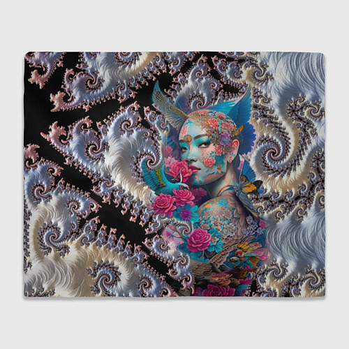 Плед Japanese beauty - irezumi / 3D-Велсофт – фото 1