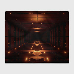 Плед флисовый Оранжевые фонари в полной темноте, цвет: 3D-велсофт