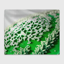 Плед флисовый Узор зелени-арт, цвет: 3D-велсофт