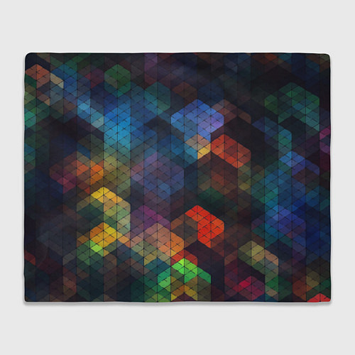 Плед Стеклянная мозаика цветная / 3D-Велсофт – фото 1