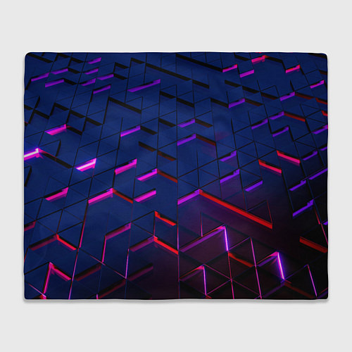 Плед Неоновые треугольники с подсветкой / 3D-Велсофт – фото 1