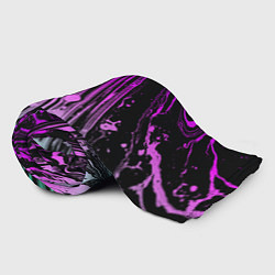 Плед флисовый Неоновые цвета брызги краски гранжевая текстура, цвет: 3D-велсофт — фото 2