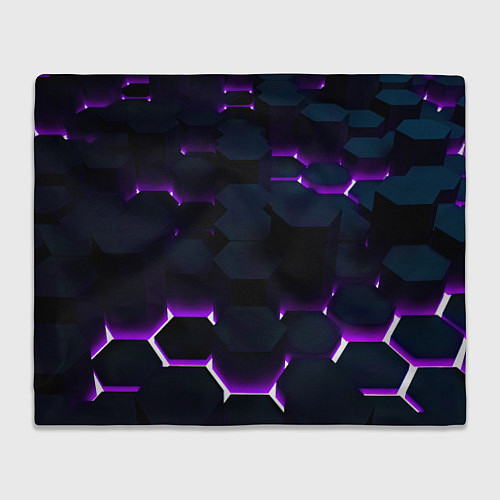 Плед Неоновые соты с подсветкой / 3D-Велсофт – фото 1