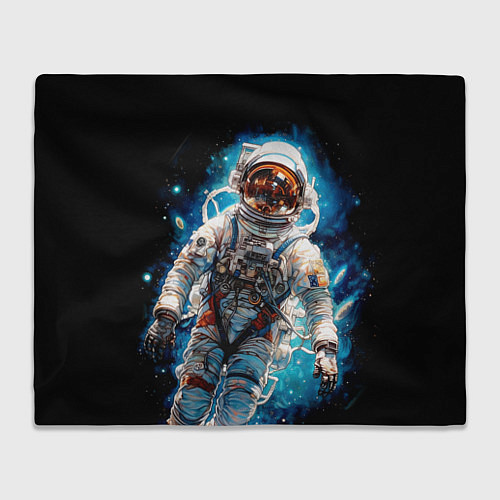 Плед Космонавт в голубой дымке / 3D-Велсофт – фото 1