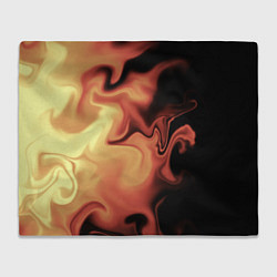 Плед флисовый Пламя с боку, цвет: 3D-велсофт