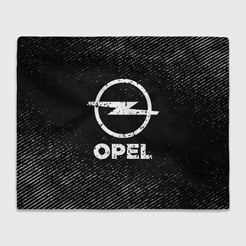 Плед Opel с потертостями на темном фоне / 3D-Велсофт – фото 1