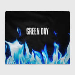 Плед флисовый Green Day blue fire, цвет: 3D-велсофт