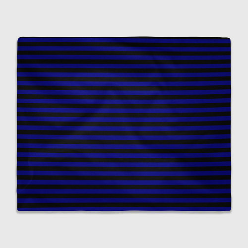 Плед Черно-синие полосы / 3D-Велсофт – фото 1