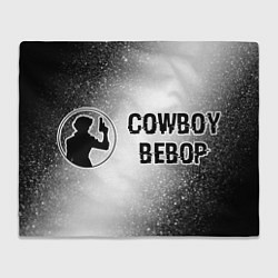 Плед флисовый Cowboy Bebop glitch на светлом фоне: надпись и сим, цвет: 3D-велсофт
