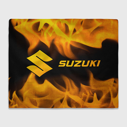 Плед Suzuki - gold gradient: надпись и символ / 3D-Велсофт – фото 1