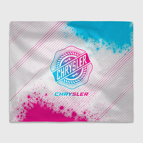 Плед Chrysler neon gradient style / 3D-Велсофт – фото 1