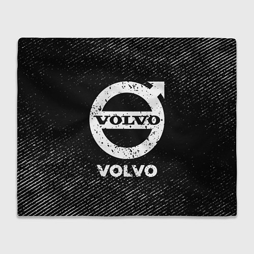 Плед Volvo с потертостями на темном фоне / 3D-Велсофт – фото 1