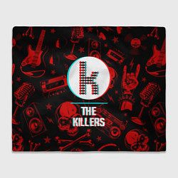 Плед флисовый The Killers rock glitch, цвет: 3D-велсофт
