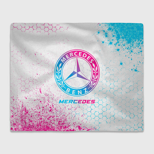 Плед Mercedes neon gradient style / 3D-Велсофт – фото 1