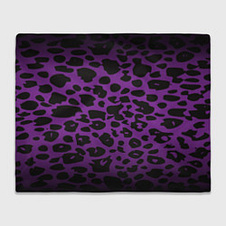 Плед флисовый Фиолетовый леопард, цвет: 3D-велсофт
