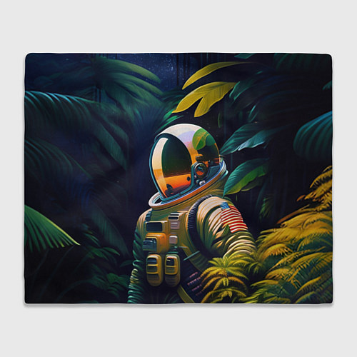 Плед Космонавт в зарослях / 3D-Велсофт – фото 1