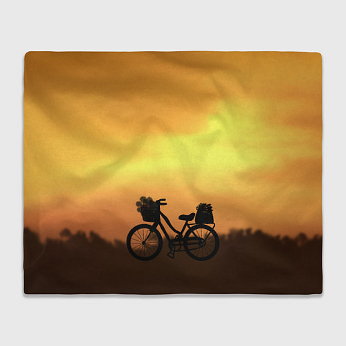 Плед Велосипед на закате / 3D-Велсофт – фото 1