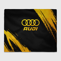 Плед флисовый Audi - gold gradient, цвет: 3D-велсофт