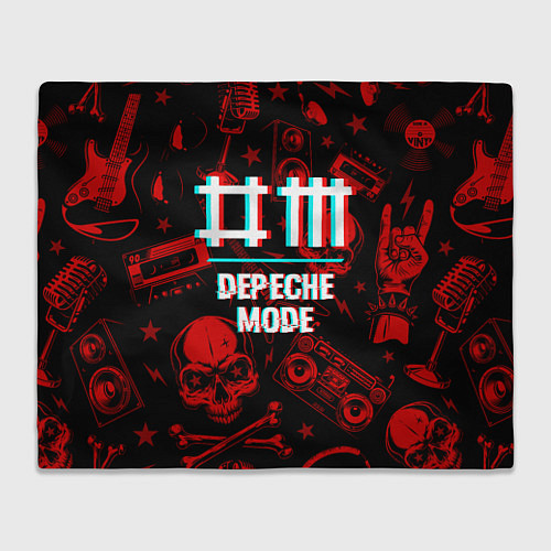 Плед Depeche Mode rock glitch / 3D-Велсофт – фото 1
