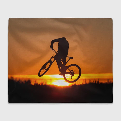 Плед Велосипедист на закате / 3D-Велсофт – фото 1