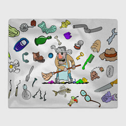 Плед флисовый Дворничек, цвет: 3D-велсофт