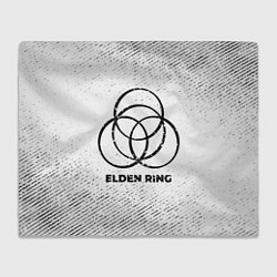 Плед флисовый Elden Ring с потертостями на светлом фоне, цвет: 3D-велсофт