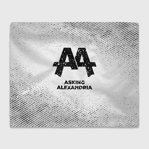 Плед Asking Alexandria с потертостями на светлом фоне / 3D-Велсофт – фото 1