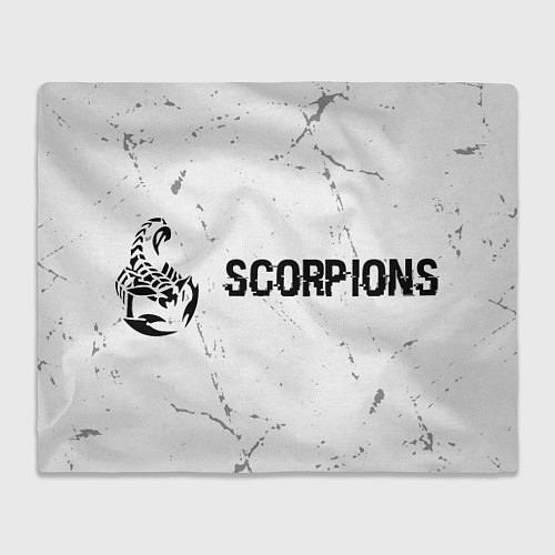Плед Scorpions glitch на светлом фоне: надпись и символ / 3D-Велсофт – фото 1