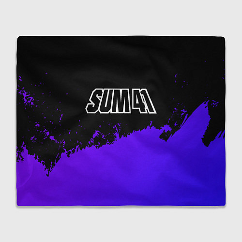 Плед Sum41 purple grunge / 3D-Велсофт – фото 1