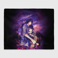 Плед флисовый Сота Мунаката и Судзуме, цвет: 3D-велсофт