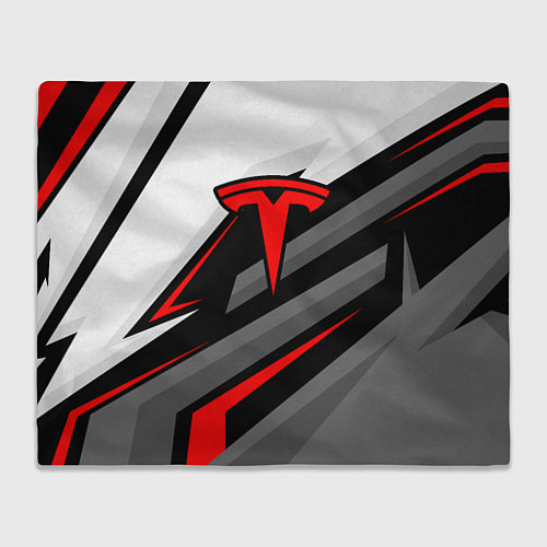 Плед Tesla - красная линия / 3D-Велсофт – фото 1