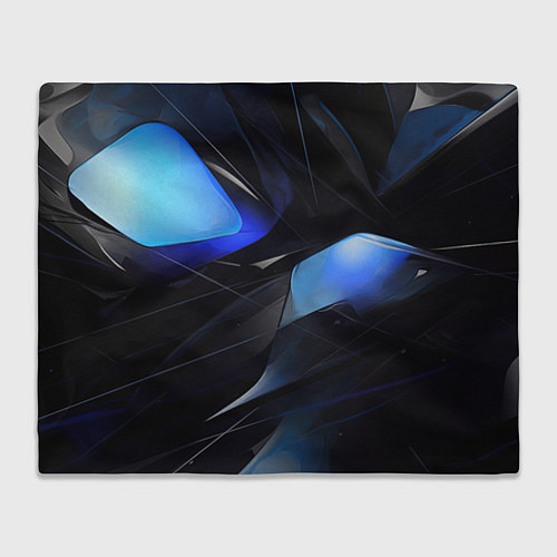 Плед Black blue elements / 3D-Велсофт – фото 1