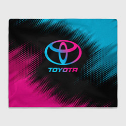 Плед флисовый Toyota - neon gradient, цвет: 3D-велсофт