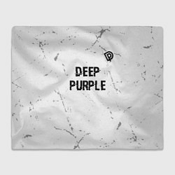 Плед Deep Purple glitch на светлом фоне: символ сверху