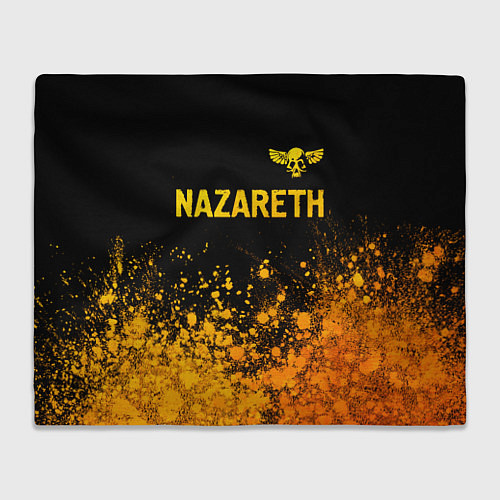 Плед Nazareth - gold gradient: символ сверху / 3D-Велсофт – фото 1