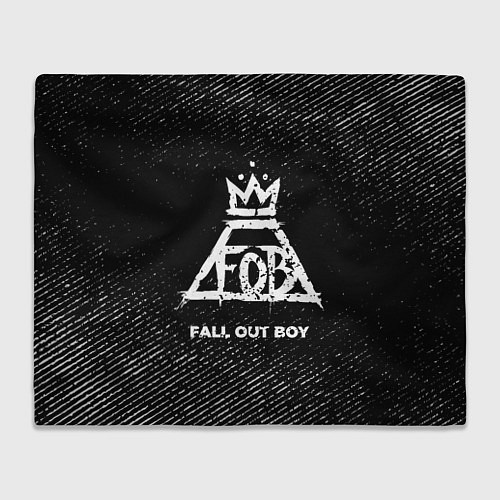 Плед Fall Out Boy с потертостями на темном фоне / 3D-Велсофт – фото 1