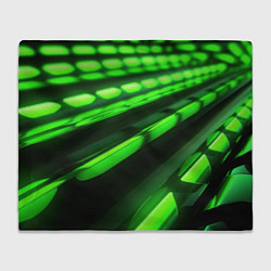 Плед Green neon abstract