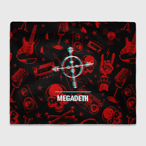 Плед Megadeth rock glitch / 3D-Велсофт – фото 1