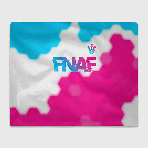 Плед FNAF neon gradient style: символ сверху / 3D-Велсофт – фото 1