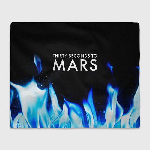 Плед Thirty Seconds to Mars blue fire / 3D-Велсофт – фото 1