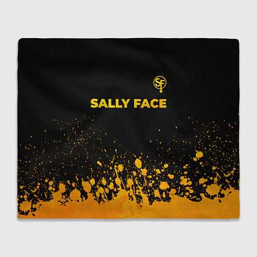 Плед Sally Face - gold gradient: символ сверху / 3D-Велсофт – фото 1