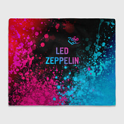 Плед Led Zeppelin - neon gradient: символ сверху