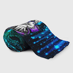Плед флисовый Space DJ - neon starfall, цвет: 3D-велсофт — фото 2