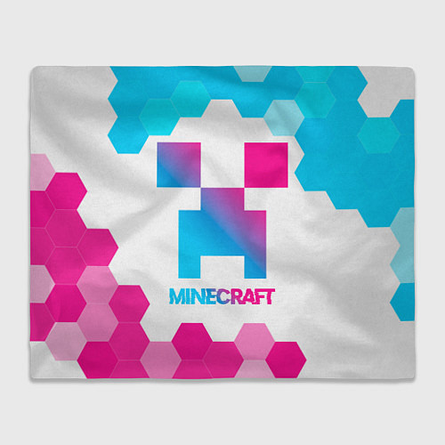 Плед Minecraft neon gradient style / 3D-Велсофт – фото 1