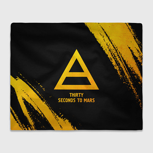 Плед Thirty Seconds to Mars - gold gradient / 3D-Велсофт – фото 1