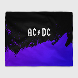 Плед AC DC purple grunge