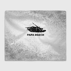 Плед флисовый Papa Roach с потертостями на светлом фоне, цвет: 3D-велсофт