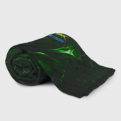 Плед флисовый Cyberpunk 2077 phantom liberty green, цвет: 3D-велсофт — фото 2