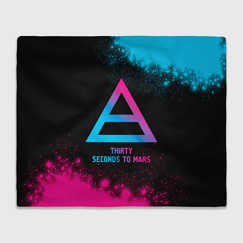 Плед Thirty Seconds to Mars - neon gradient / 3D-Велсофт – фото 1